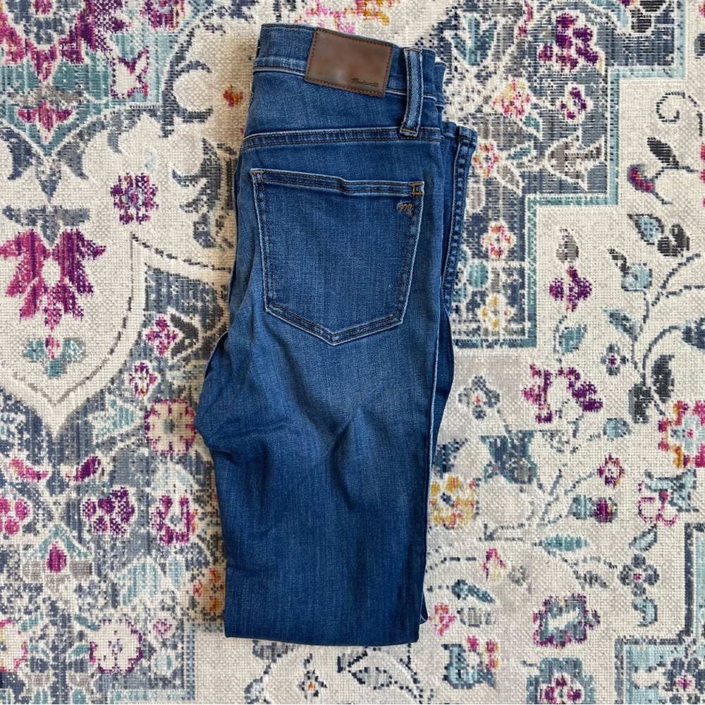 10” high rise skinny jeans with tencel stretch